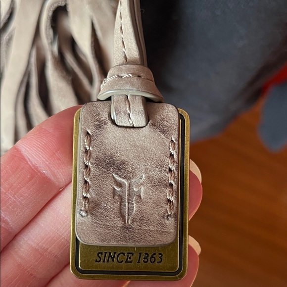 EUC Frye grey Fringe leather Crossbody Bag - Picture 3 of 16